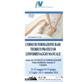 Corso di formazione base teorico pratico di linfodrenaggio manuale