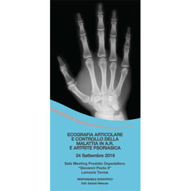 Ecografia Articolare e controllo della malattia in A.R. E Artrite Psoriasica <br>24 Settembre 2016