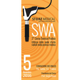 SWA – 2° Corso Teorico-Pratico – Utilizzo delle onde d’urto radiali nella pratica medica <br>5 Novembre 2016
