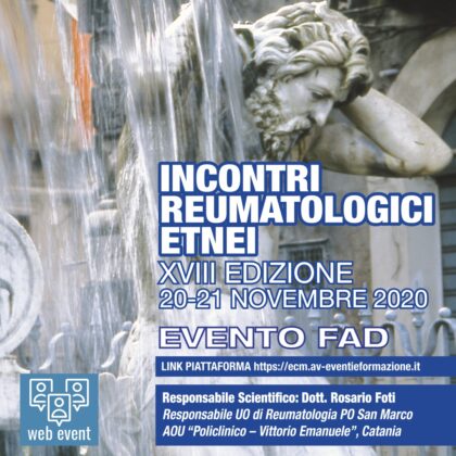 Incontri reumatologici etnei e nuove guide sulle patologie reumatiche – XVIII edizione
